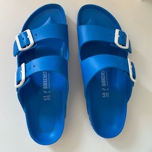 Blue Plastic Birkenstocks